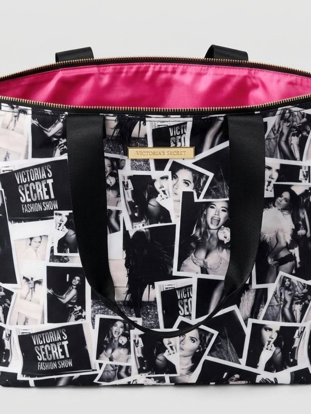 🌟 VS Fashion Show Limited Edition Polaroid Photo Collage Tote Bag - Like New!🌟
